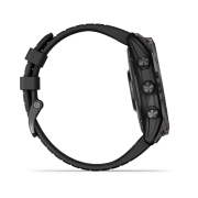 Garmin fenix 7X Pro Solar, Slate Gray Stainless Steel, Black Band
