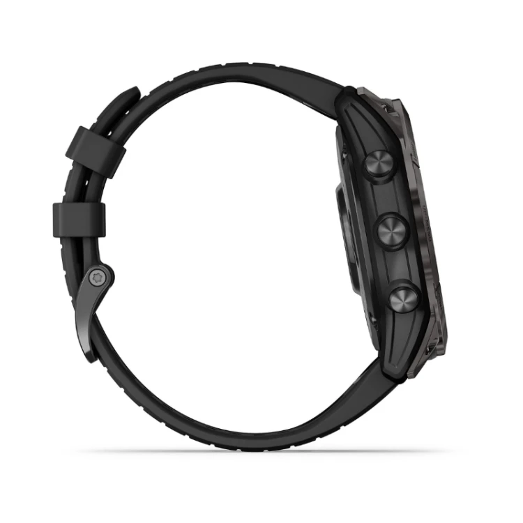 Garmin fenix 7X Pro Solar, Slate Gray Stainless Steel, Black Band