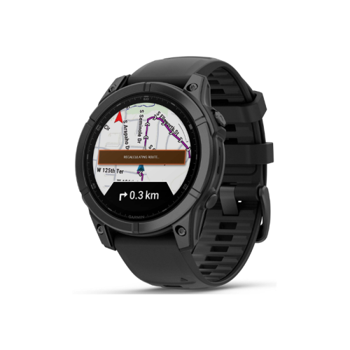 Garmin fenix E - 47mm, AMOLED, Slate Gray Steel/Black, Black band